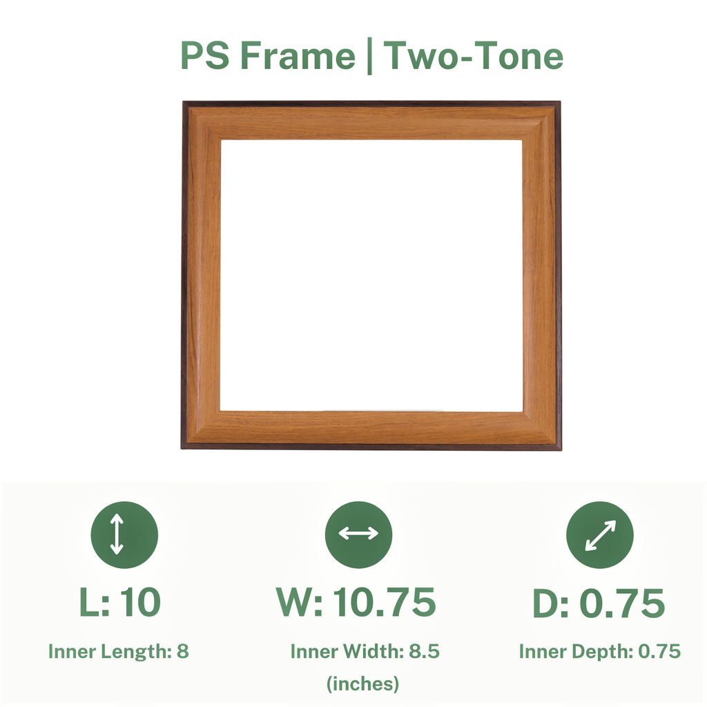 PS Frame for Alfajr CW-15 Azan Wall Clocks - Two-Tone Light Wood