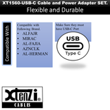 Xtenzi Home Wall Charger USB-C for Alfajr Islamic Azan Clocks CJ-17 CW-15 CA-21 CR-23