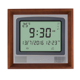 Solid Wood Frame for Alfajr CW-15 Azan Wall Clocks - Walnut