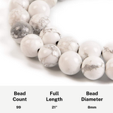 Heavenly Howlite - Kaaba Collection - 99 Beads Tasbih