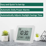 Alfajr CF-19 Azan Clock (White) with Detachable Frame (Sepia Brown)