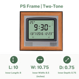 Alfajr CW-15 Azan Clock with Detachable Polymer Frame (Two-Tone Light Wood)