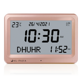 AL-FAJIA Automatic Worldwide Digital 8 Azan Sounds Wall and Desk Clock FAJ-113 (Rose)