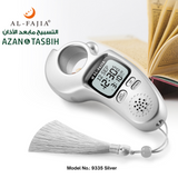 AL-FAJIA Digital Portable Tasbih Counter Azan Clock Reminder Islamic Auto Prayer Time (Silver)