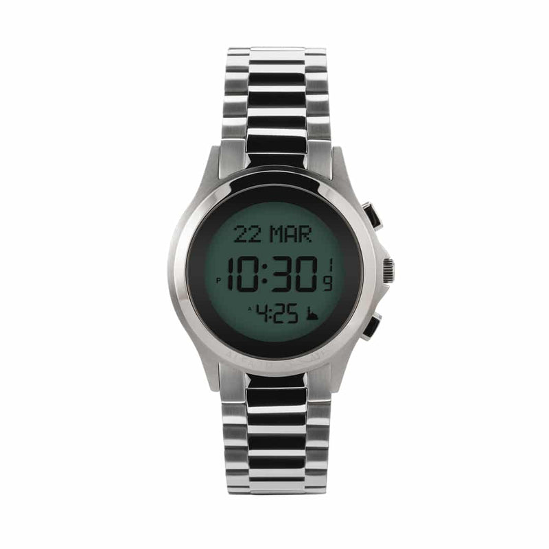 Alfajr WR-02 Classic Round Watch and Stainless Steel Strap - Silver